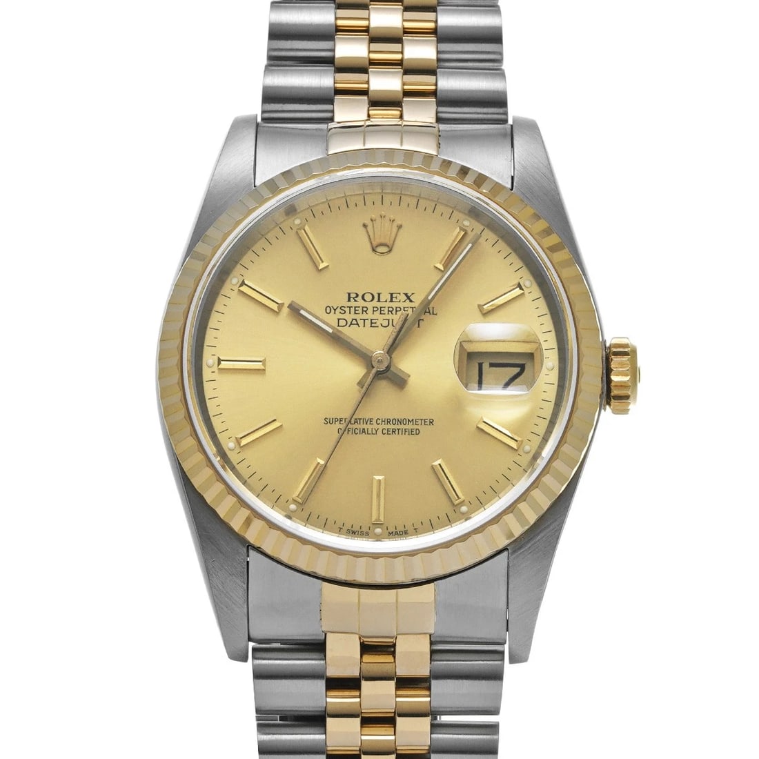 ROLEX DATEJUST CHAMPAGNE WATCH (1 of 4)