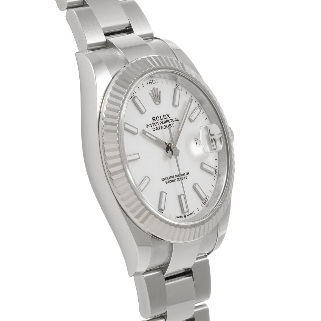 ROLEX DATEJUST WHITE WATCH - 3