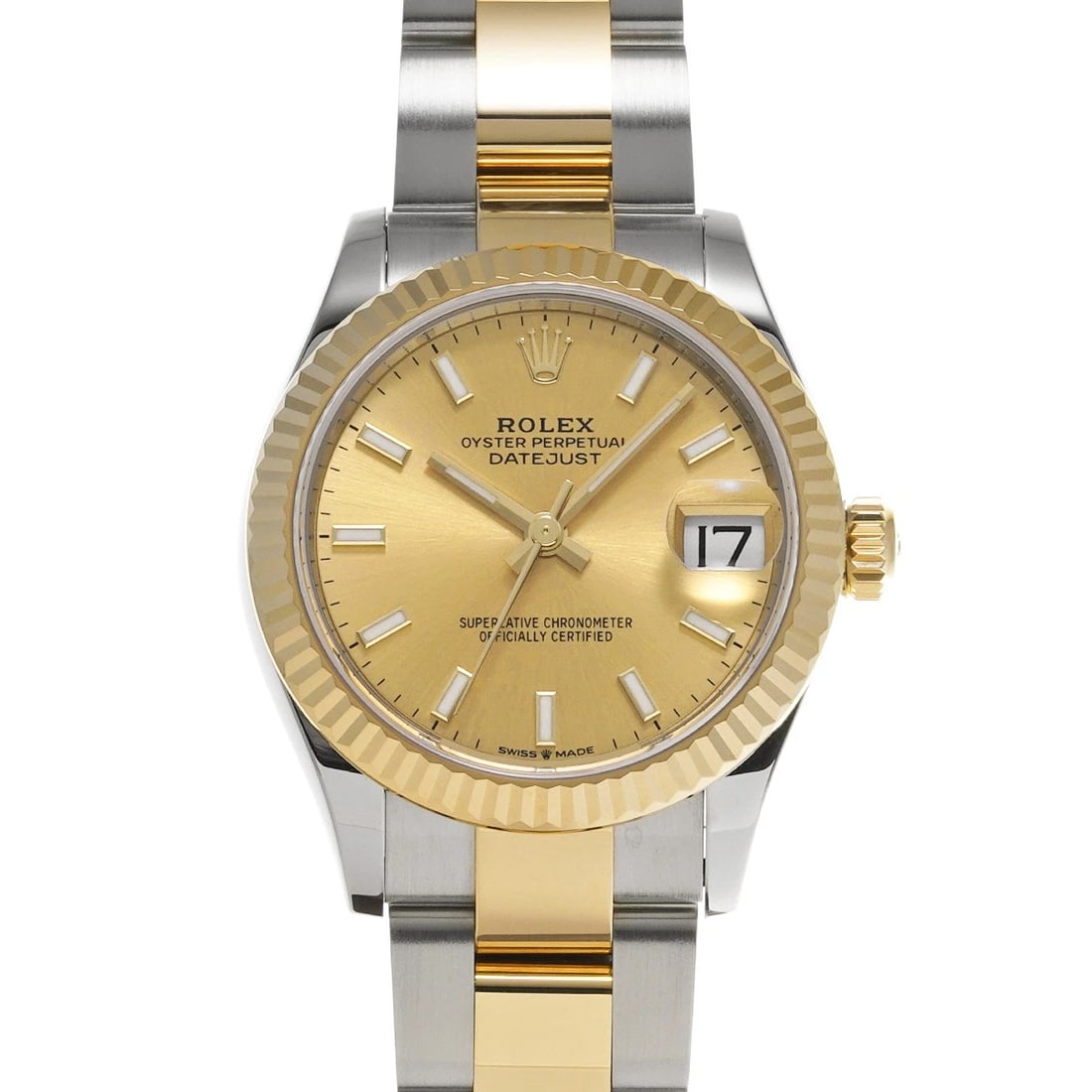 ROLEX DATEJUST CHAMPAGNE WATCH: ROLEX Datejust Champagne Watch Brand: ROLEX Type: Wristwatch Material: Band Material Stainless steel/Yellow Gold, Case Material Stainless steel Color: Dial Color Champagne Size: ??Case? H/about 31
