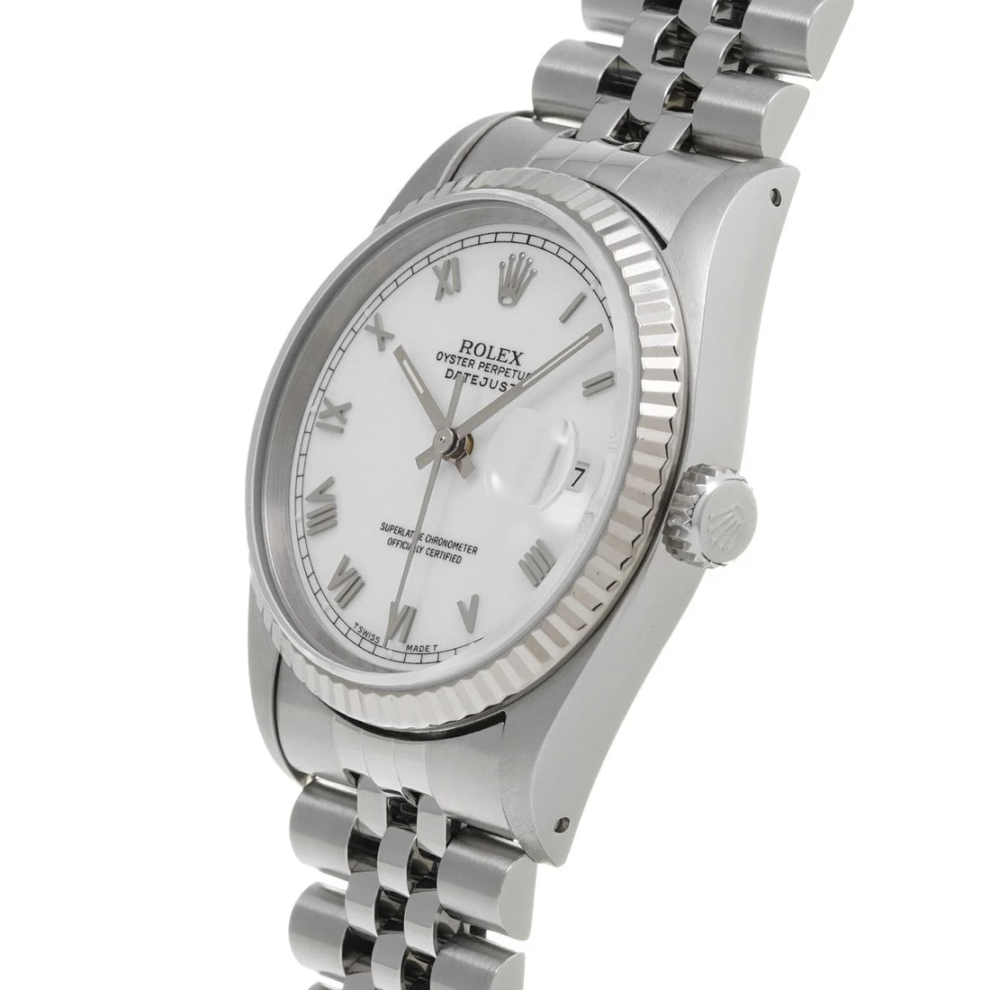 ROLEX DATEJUST WHITE WATCH - 2