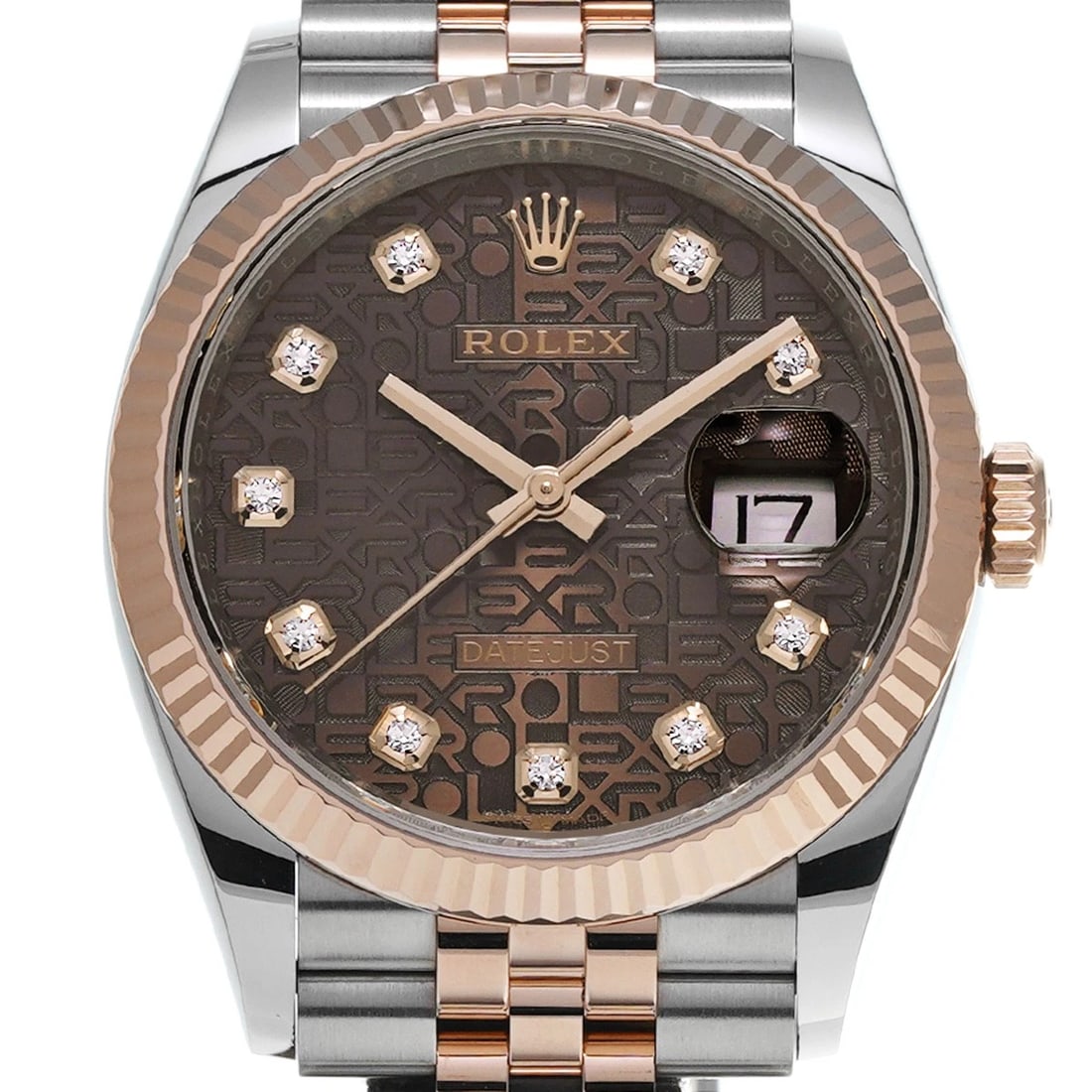 ROLEX DATEJUST CHOCOLATE COMPUTER DIAMOND WATCH - 4
