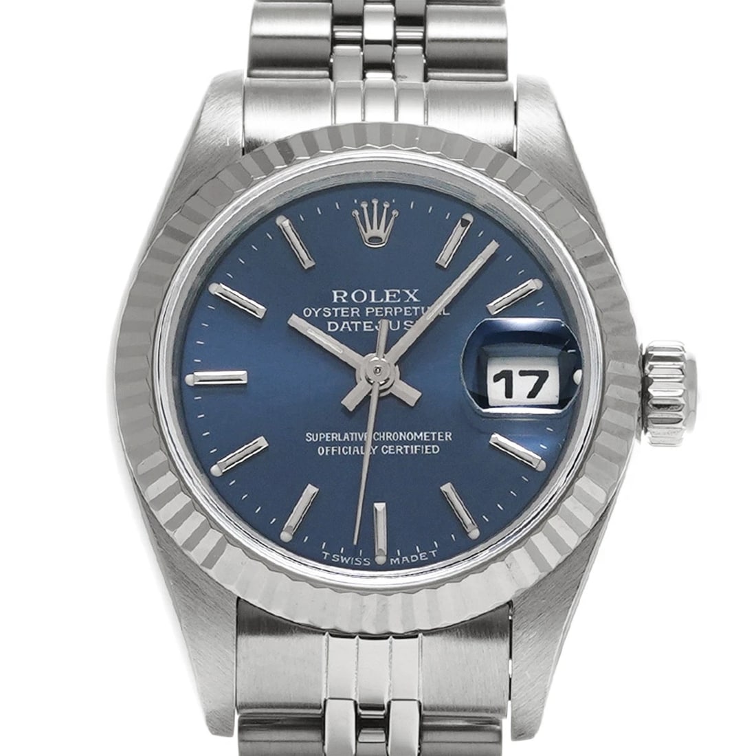 ROLEX DATEJUST BLUE WATCH - 4