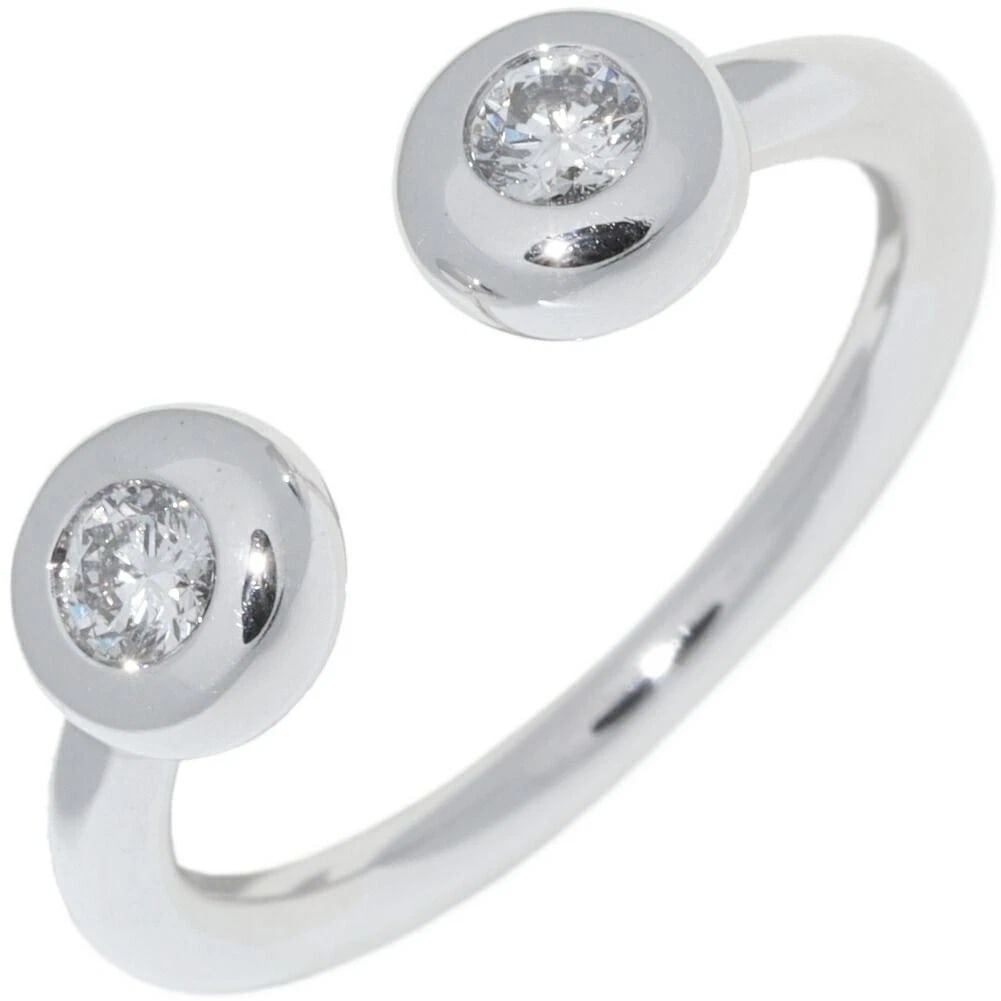 GEORG JENSEN WHITE GOLD DIAMOND AURORA RING: Georg Jensen White Gold Diamond Aurora Ring Brand: Georg Jensen Type: Ring Material: 18k White Gold Main Stone/Creation Natural Color: White Gold Size: 5.5-6 US Accessories: None Accessories