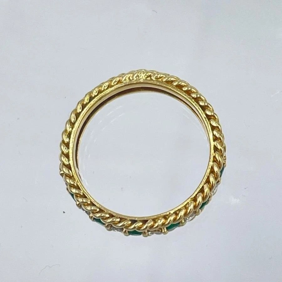CHRISTIAN DIOR EMERALD DIAMOND 18K YELLOW GOLD RING: Christian Dior Emerald Diamond 18k Yellow Gold Ring Brand: Dior Type: Ring Material: 18k Yellow Gold (K18) Main Stone/Creation Natural Color: Yellow Size: 6.5 US Accessories: None Accessor