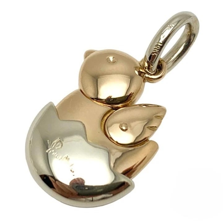 POMELLATO 18K TWO TONE GOLD ANIMATED BABY CHARM PENDANT TOP: Pomellato 18k Two Tone Gold Animated Baby Charm Pendant Top Brand: Pomellato Type: Pendant Material: 18k Two-tone Gold Color: Yellow, White Size: Dimensions: W15.65 × H22.80 mm / 0.62 × 0.90