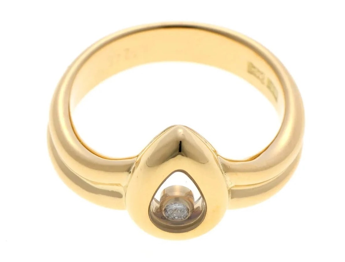 CHOPARD HAPPY DIAMONDS PEAR SHAPE MOVING RING - 2