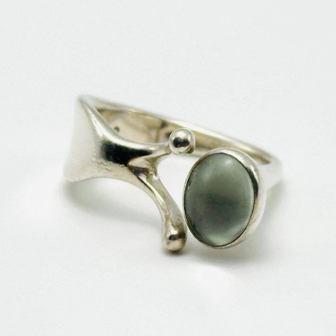 GEORG JENSEN STONE STERLING SILVER RING (1 of 2)