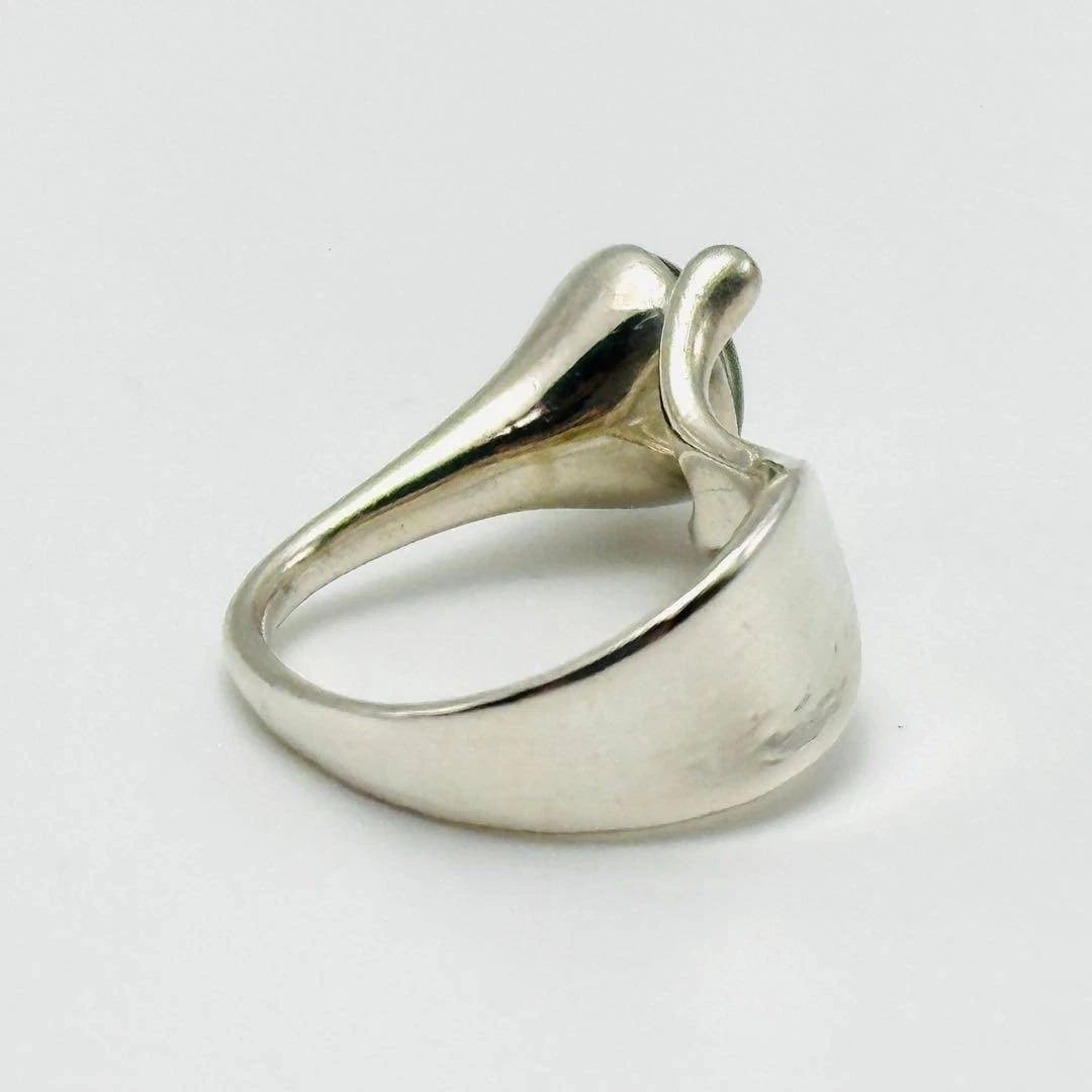 GEORG JENSEN STONE STERLING SILVER RING - 2