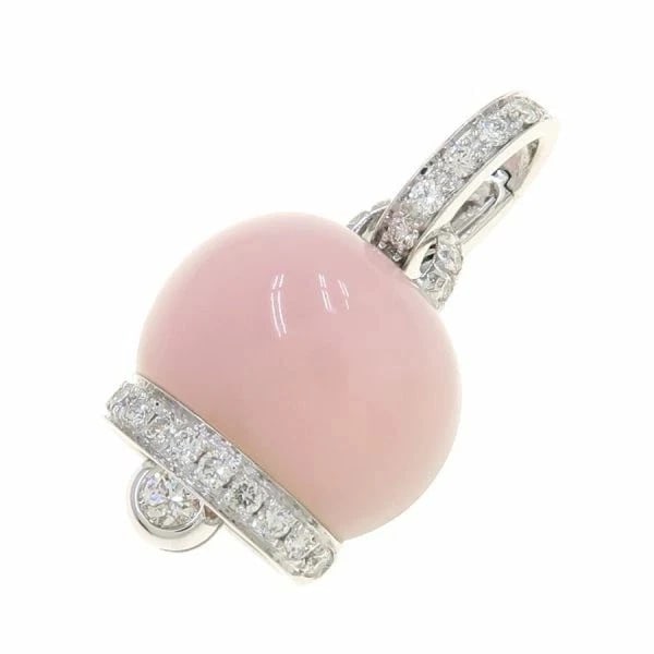 CHANTECLER CAMPANELLE BELL PINK OPAL CHARM PENDANT TOP: Chantecler Campanelle Bell Pink Opal Charm Pendant Top Brand: Chantecler Type: Pendant Material: 18k White Gold Main Stone/Creation Natural Color: Pink Size: . 24.3 mm (0.96 in) height