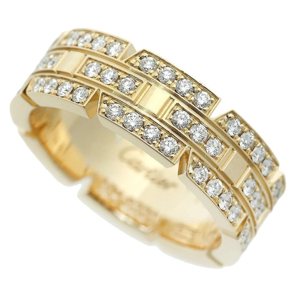 CARTIER TANK FRANCAISE 3 THREE ROW RING: Cartier Tank Francaise 3 Three Row Ring Brand: Cartier Type: Ring Material: 18k Yellow Gold Main Stone/Creation Natural Color: Yellow Size: 5.75 US Accessories: None Accessories Notice: Wh