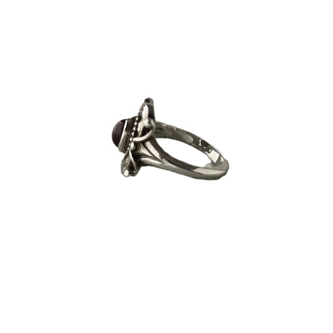 GEORG JENSEN RED STONE RING - 2