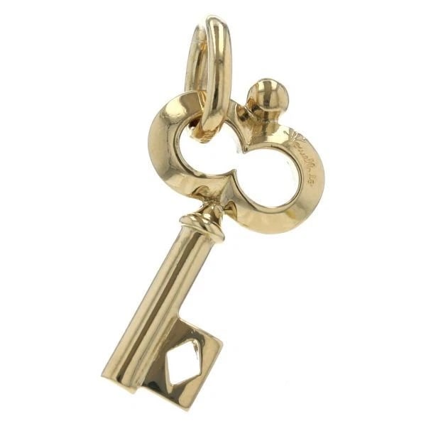 POMELLATO 18K YELLOW GOLD SOLID KEY MOTIF PENDANT CHARM NECKLACE (1 of 4)