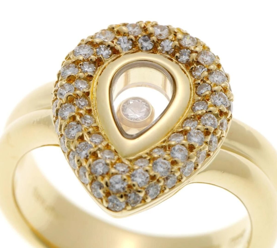 CHOPARD HAPPY DIAMONDS PEAR SHAPE RING - 2