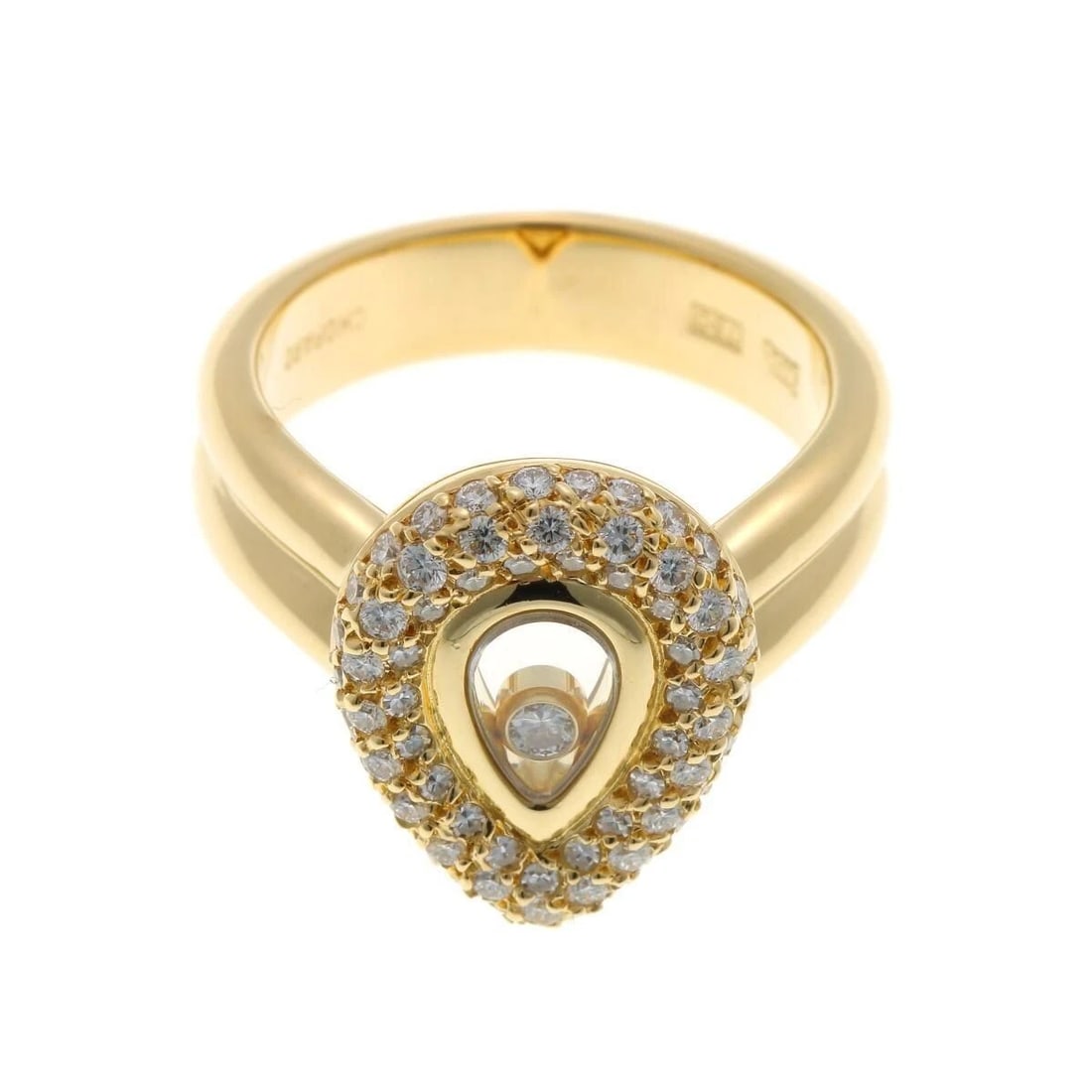 CHOPARD HAPPY DIAMONDS PEAR SHAPE RING - 3