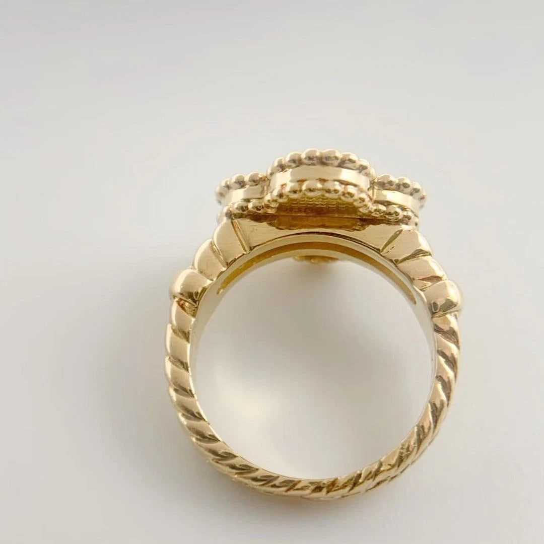 VAN CLEEF & ARPELS ALHAMBRA DIAMOND RING - 3