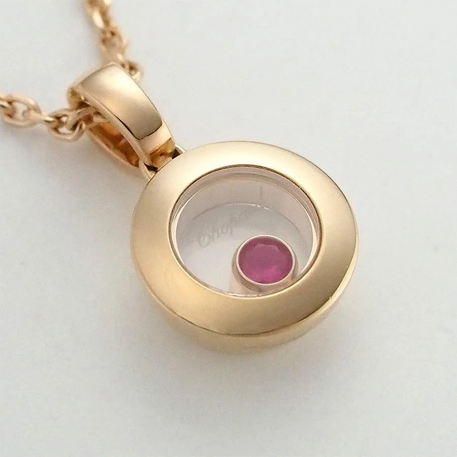 CHOPARD HAPPY DIAMONDS DIAMOND NECKLACE PENDANT: Chopard Happy Diamonds Diamond Necklace Pendant Brand: Chopard Type: Necklace Material: 18k Rose Gold Main Stone/Creation Natural Color: Pink Size: Chain Length: Approx. 42.4 cm / Approx. 16.7 in