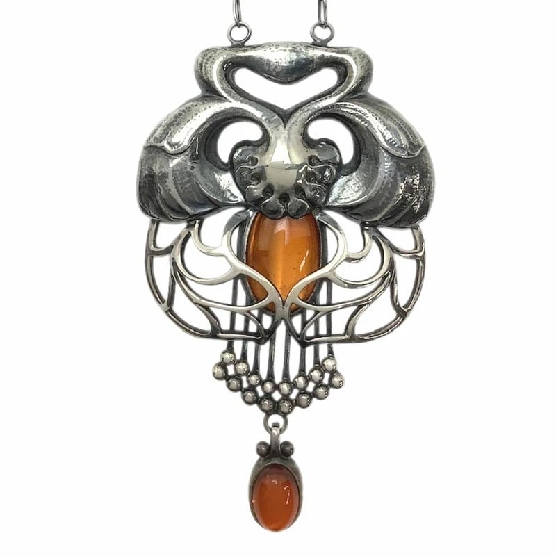 GEORG JENSEN AMBER NECKLACE 110TH ANNIVERSARY PENDANT (1 of 2)