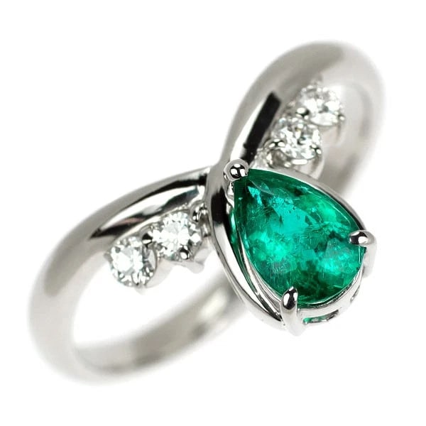 RARE PT900 BRAZILIAN PARAIBA TOURMALINE DIAMOND RING: Rare Pt900 Brazilian Paraiba Tourmaline Diamond Ring Brand: None Type: Ring Material: Metal Purity 900 Metal Platinum Main Stone/Creation tourmaline Color: None Size: 6 US Accessories: None