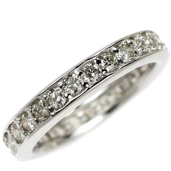PT900 DIAMOND RING FULL ETERNITY: Pt900 diamond ring full eternity Brand: None Type: Ring Material: Metal Purity 900 Metal Platinum Main Stone/Creation Natural Color: None Size: 4.5 US Accessories: None Accessories Notice: