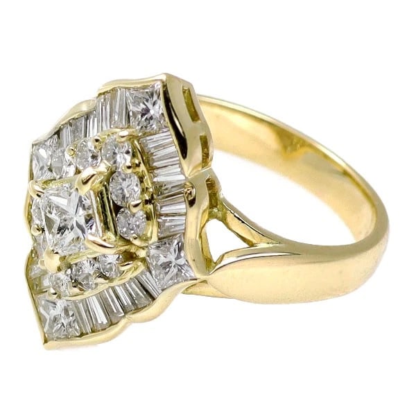 K18YG DIAMOND RING - 2