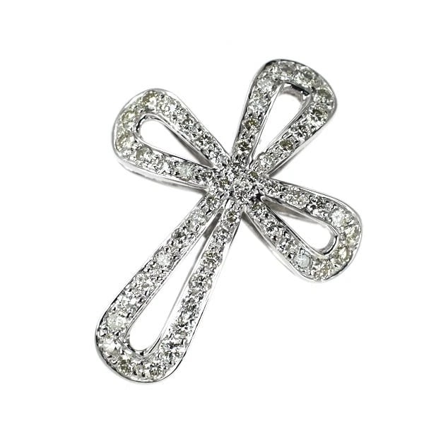 K18WG DIAMOND PENDANT TOP: K18WG Diamond Pendant Top Brand: None Type: pendant top Material: Metal Purity K18 Metal Gold Main Stone/Creation Natural Color: None Size: Length/Width/Diameter25.4 Accessories: None