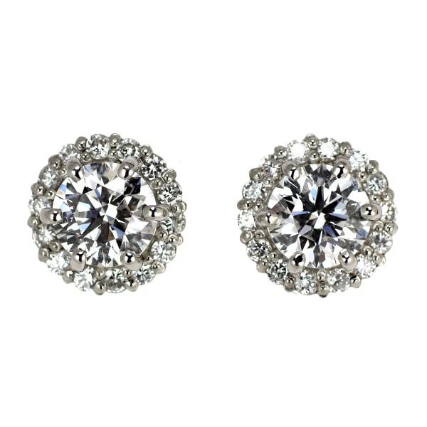 PT900 DIAMOND EARRINGS: Pt900 Diamond Earrings Brand: None Type: piercing Material: Metal Purity 900 Metal Platinum Main Stone/Creation Natural Color: None Size: Length/Width/Diameter7.9 Accessories: None Accesso