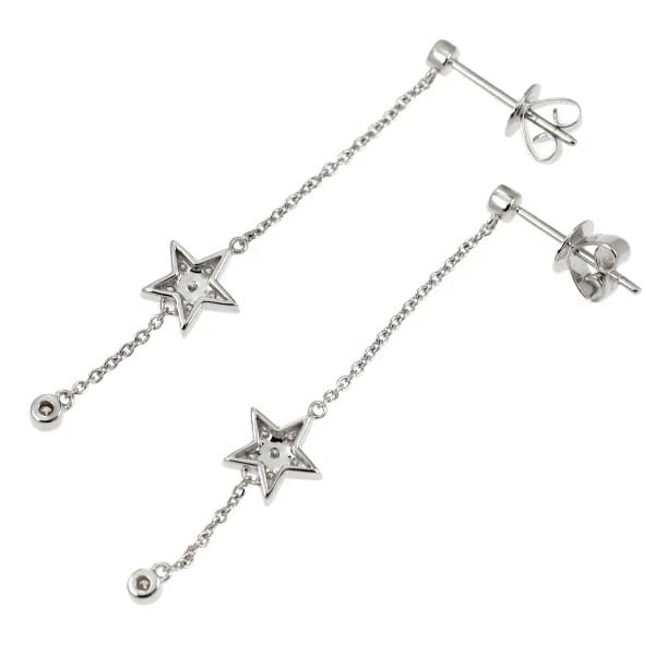 K18WG DIAMOND EARRING - 2