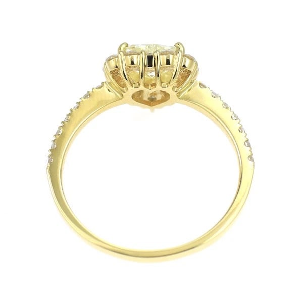 K18YG HEART SHAPE DIAMOND RING - 2