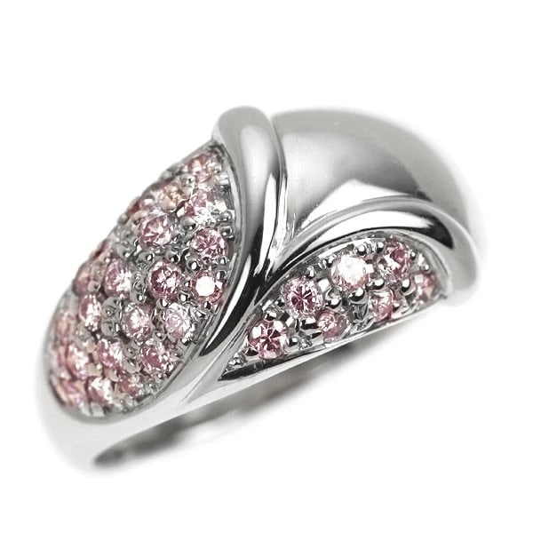 RARE PT900 NATURAL PINK DIAMOND RING: Rare Pt900 Natural Pink Diamond Ring Brand: None Type: rings Material: Pt900 Color: Pt Size: 6.25 - 6.5 Accessories: None Accessories Notice: When purchasing pre-owned goods, please refer to
