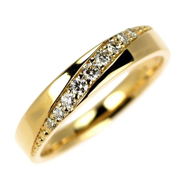 K18YG DIAMOND RING: K18YG diamond ring Brand: None Type: rings Material: K18YG Color: YG Size: 4.75 - 5 Accessories: None Accessories Notice: When purchasing pre-owned goods, please refer to the photos of the