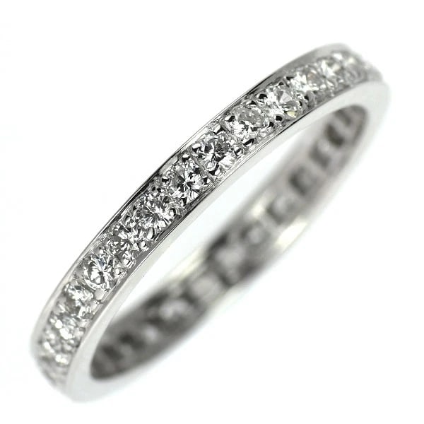 K14WG FULL ETERNITY DIAMOND RING: K14WG FULL ETERNITY DIAMOND RING Brand: None Type: Ring Material: Metal Purity K14 Metal Gold Main Stone/Creation Natural Color: None Size: 5.5 - 5.75 US Accessories: None Accessories Notice: