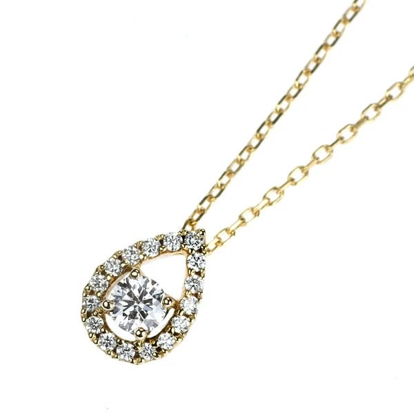 VENDÔME AOYAMA K18YG DIAMOND PENDANT NECKLACE: Vendôme Aoyama K18YG diamond pendant necklace Brand: Vendome Aoyama Type: Pendant Necklace Material: Metal Purity K18 Metal Gold Main Stone/Creation Natural Color: None Size: Necklace: Chain