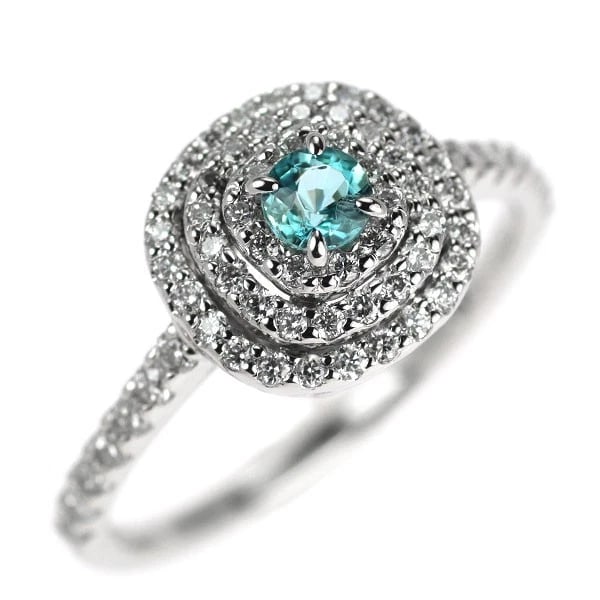 RARE PT950 GRANDIDIERITE DIAMOND RING: Rare Pt950 grandidierite diamond ring Brand: None Type: Ring Material: Metal Purity 950 Metal Platinum Main Stone/Creation Grandidierite Color: None Size: 5.5 - 5.75 US Accessories: None