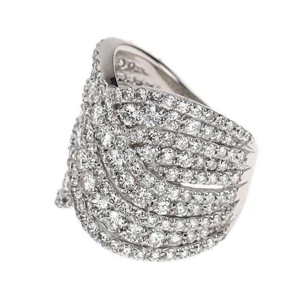 K18WG DIAMOND RING - 2