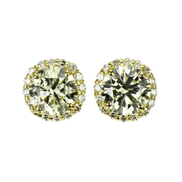 K18YG DIAMOND EARRINGS: K18YG Diamond Earrings Brand: None Type: piercing Material: Metal Purity K18 Metal Gold Main Stone/Creation Natural Color: None Size: Length/Width/Diameter8.3 Accessories: None Accessories