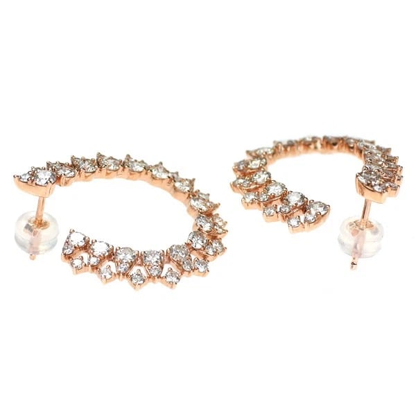 K18PG DIAMOND EARRINGS - 2