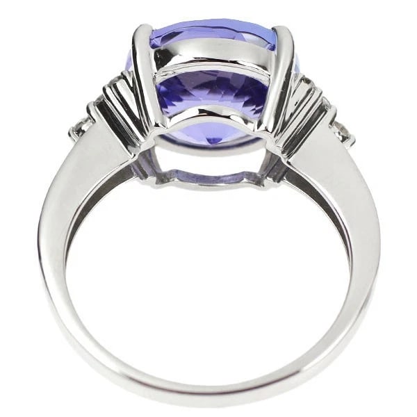 PT900 TANZANITE DIAMOND RING - 2