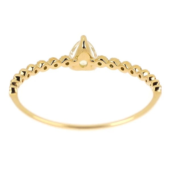 K18YG MOONSTONE DIAMOND RING - 2