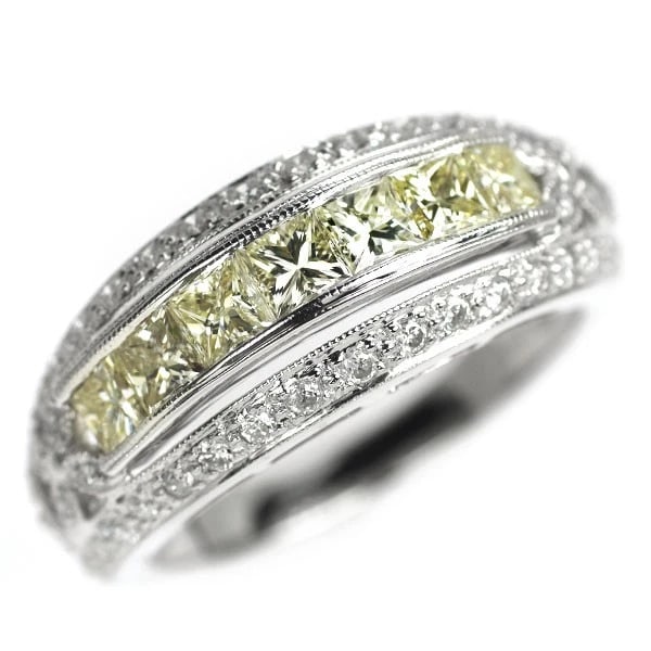 K18WG DIAMOND RING: K18WG Diamond Ring Brand: None Type: rings Material: K18WG Color: WG Size: 5.5 - 5.75 Accessories: None Accessories Notice: When purchasing pre-owned goods, please refer to the photos of the