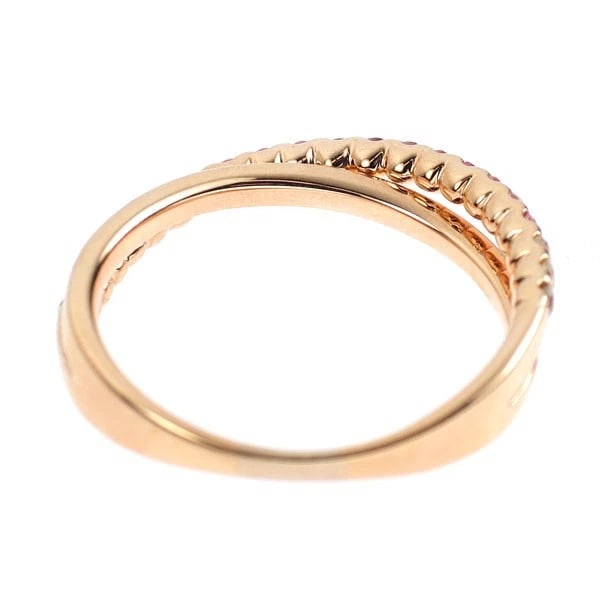 K18PG PINK/WHITE SAPPHIRE RING - 2