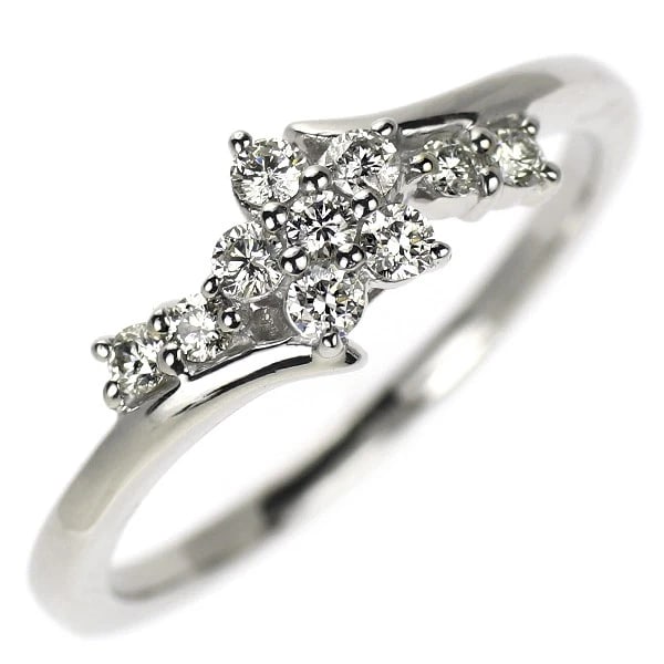 PT900 DIAMOND RING: Pt900 diamond ring Brand: None Type: rings Material: Pt900 Color: Pt Size: 5.5 - 5.75 Accessories: None Accessories Notice: When purchasing pre-owned goods, please refer to the photos of t