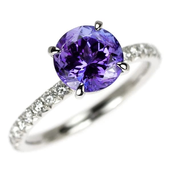 PT900 TANZANITE DIAMOND RING: Pt900 Tanzanite Diamond Ring Brand: None Type: Ring Material: Metal Purity 900 Metal Platinum Main Stone/Creation tanzanite Color: Platinum Size: 6.25 - 6.5 US Accessories: None Accessories
