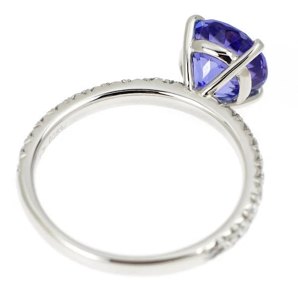 PT900 TANZANITE DIAMOND RING - 2