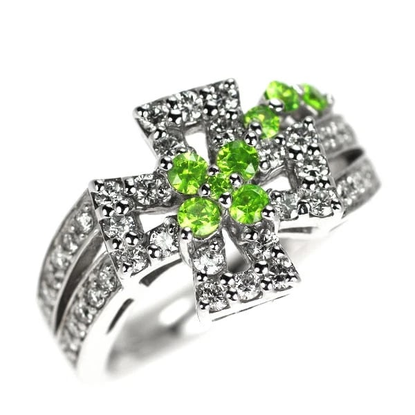KASAHARA MASUMI RARE K18WG DEMANTOID GARNET DIAMOND RING: Kasahara Masumi rare K18WG demantoid garnet diamond ring Brand: None Type: rings Material: K18WG Color: WG Size: 4.5 US Accessories: None Accessories Notice: When purchasing pre-owned goods,