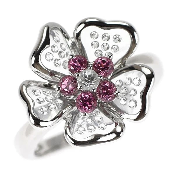 GEMTIQUE K18WG PINK TOURMALINE DIAMOND RING: Gemtique K18WG Pink Tourmaline Diamond Ring Brand: None Type: Ring Material: Metal Purity K18 Metal Gold Main Stone/Creation tourmaline Color: None Size: 6.25 - 6.5 US Accessories: None