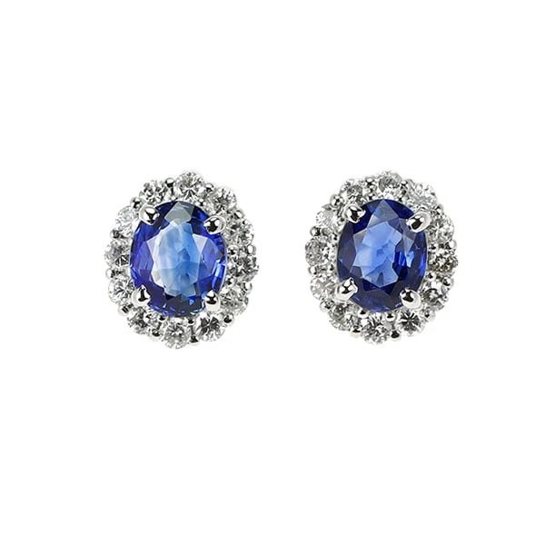 PT900 SAPPHIRE DIAMOND EARRING: Pt900 sapphire diamond earring Brand: None Type: piercing Material: Metal Purity 900 Metal Platinum Main Stone/Creation sapphires Color: None Size: Length/Width/Diameter8.6 Accessories: None