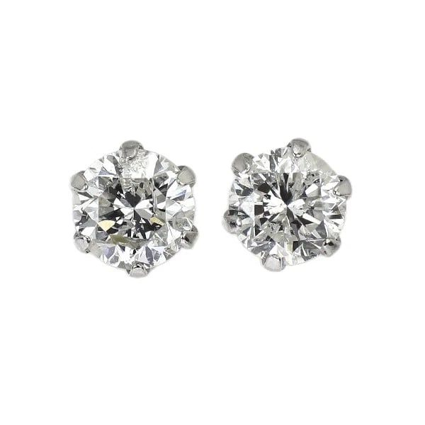 PT900 DIAMOND EARRINGS: Pt900 Diamond Earrings Brand: None Type: piercing Material: Metal Purity 900 Metal Platinum Main Stone/Creation Natural Color: none Size: Length/Width/Diameter4.3 Accessories: None