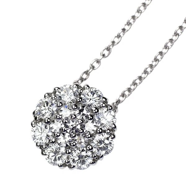 SUWA PT950 DIAMOND PENDANT NECKLACE: SUWA Pt950 Diamond Pendant Necklace Brand: None Type: pendant necklace Material: Pt950 Color: PT Size: Necklace: Chain Length 43 Width/Thickness9.6 Length/Width/Diameter9.6 Accessories: None
