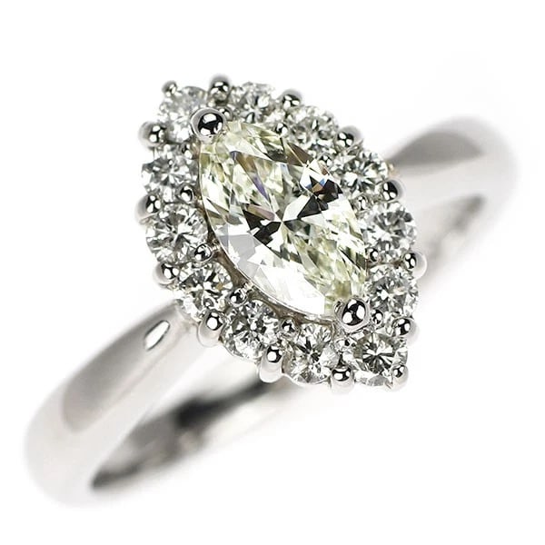 PT900 MARQUISE DIAMOND RING: Pt900 marquise diamond ring Brand: None Type: Ring Material: Metal Purity 900 Metal Platinum Main Stone/Creation Natural Color: Platinum Size: 5.5 - 5.75 US Accessories: None Accessories