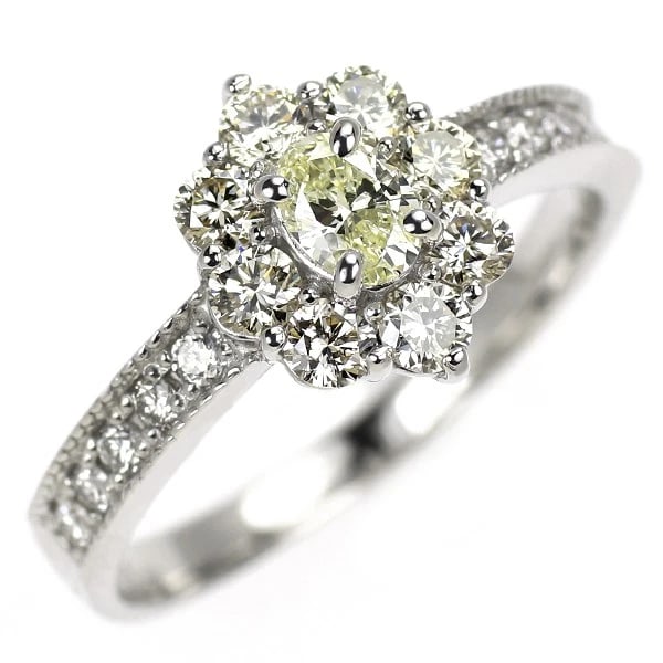 PT900 OVAL DIAMOND RING: Pt900 oval diamond ring Brand: None Type: rings Material: Pt900 Color: PT Size: 4.75 - 5 Accessories: None Accessories Notice: When purchasing pre-owned goods, please refer to the photos o